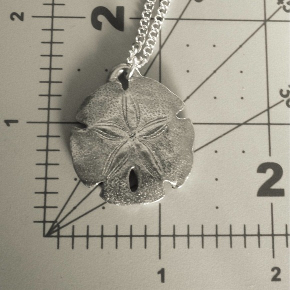 Pewter Sand Dollar Necklace 2033 - Picture 3 of 3